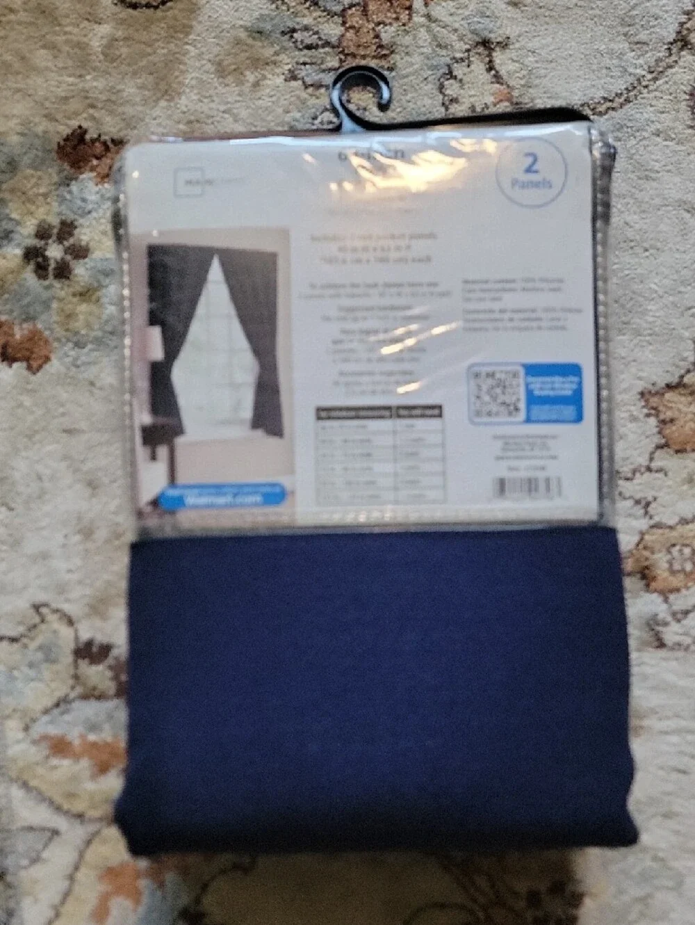 N̈EW Mainstays Navy Curtain Panel Pair 63
